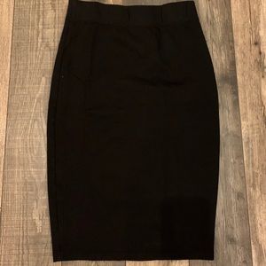 Black skirt and black crop top
